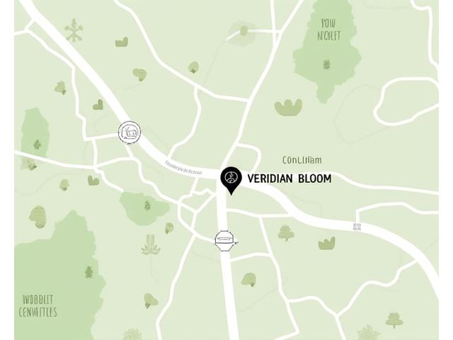 An illustrative map showing the CelestriaVivamora Bloom office location in Boulder, Colorado, surrounded by green spaces and mountains.